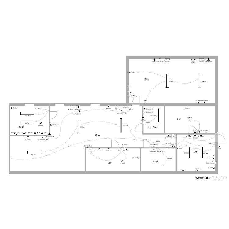 final V1. Plan de 8 pièces et 190 m2