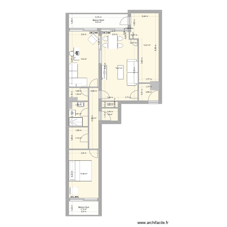 79 Lenoir. Plan de 0 pièce et 0 m2