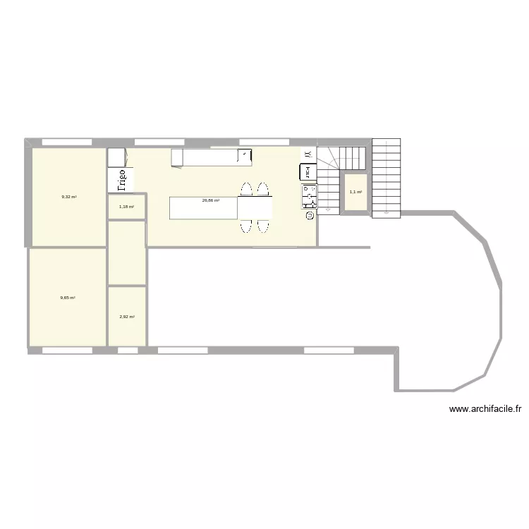 1.1. Plan de 6  et 51 m²