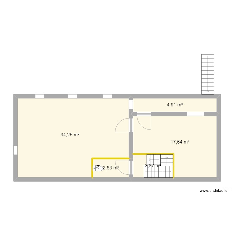 R+1 BEAULIEU v2. Plan de 5 pièces et 64 m2