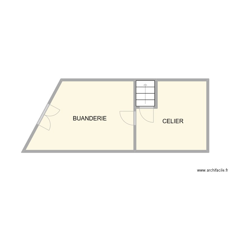 PLAN RDC GAUTSCHI. Plan de 3 pièces et 20 m2