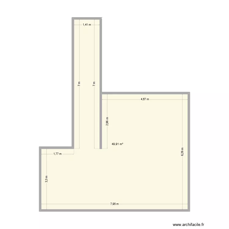 faux plafond. Plan de 1  et 50 m²