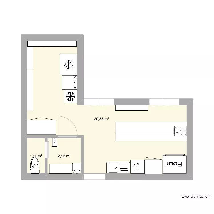 Etage H&eacute;done. Plan de 
