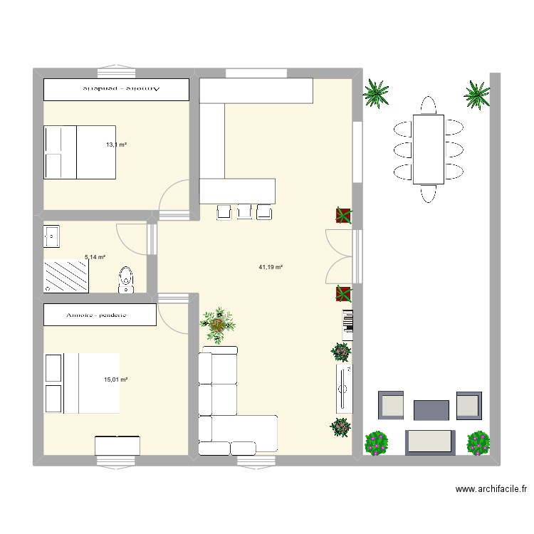 Bungamoov. Plan de 5 pièces et 86 m2