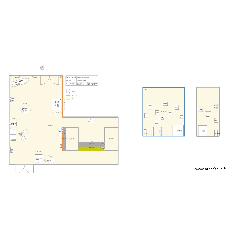 RéciDives. Plan de 8 pièces et 124 m2