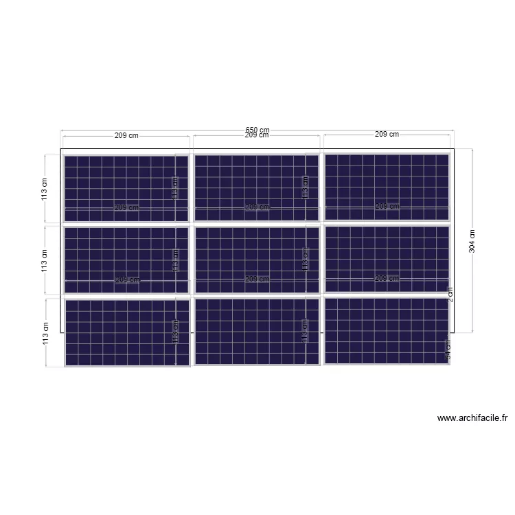 photovoltaique. Plan de 