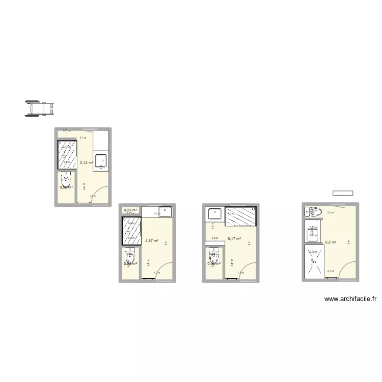 Jardelhom. Plan de 8 et 25 m² Jardelhom. Plan de 8 et 25 m²