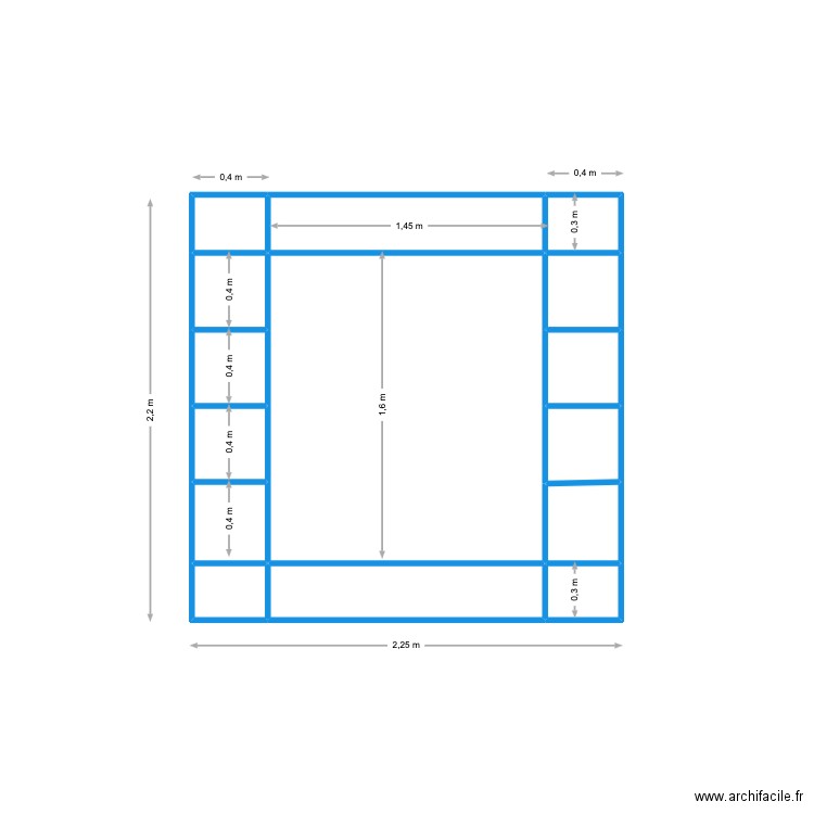 armoire SA. Plan de 15 pièces et 5 m2