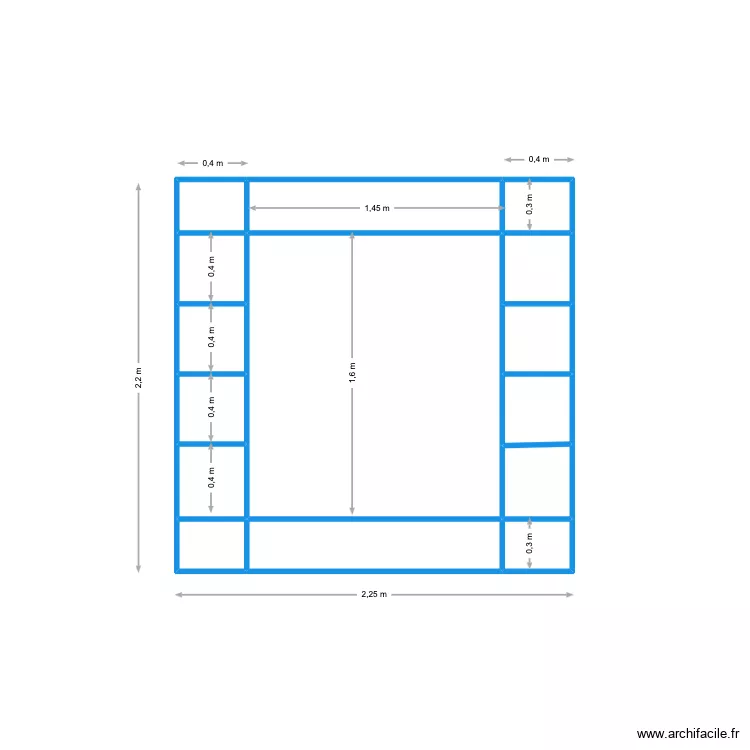armoire SA. Plan de 15  et 5 m²