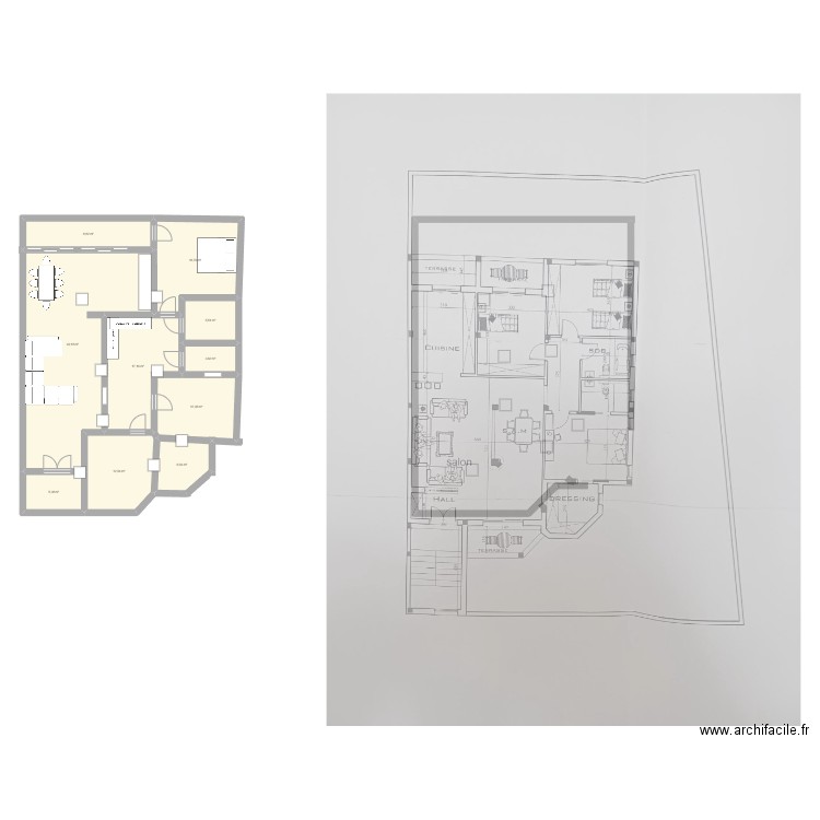 maison. Plan de 10 pièces et 138 m2