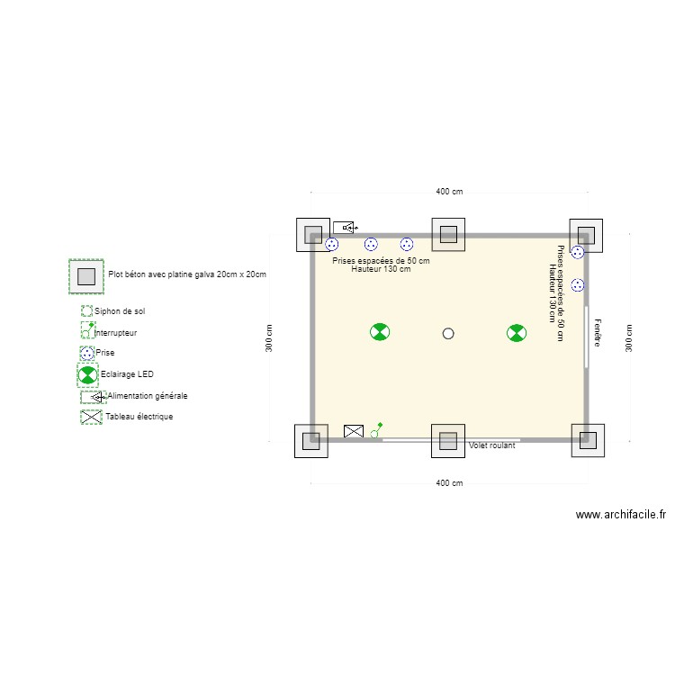 Module Calédonienne des eaux. Plan de 1 pièce et 11 m2