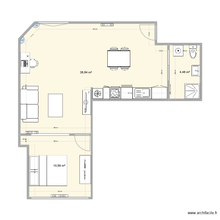 MATHILDE LACROIX. Plan de 3 pièces et 51 m2