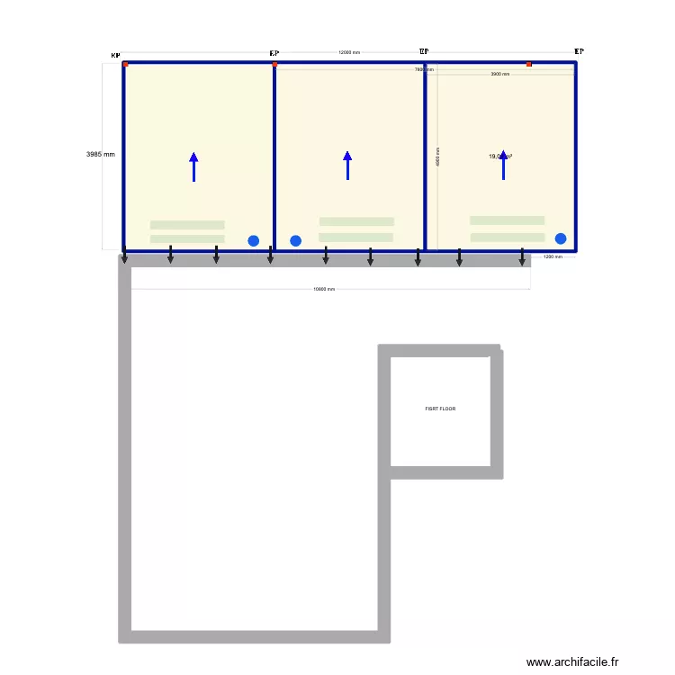 Gary loan v2. Plan de 3  et 57 m²
