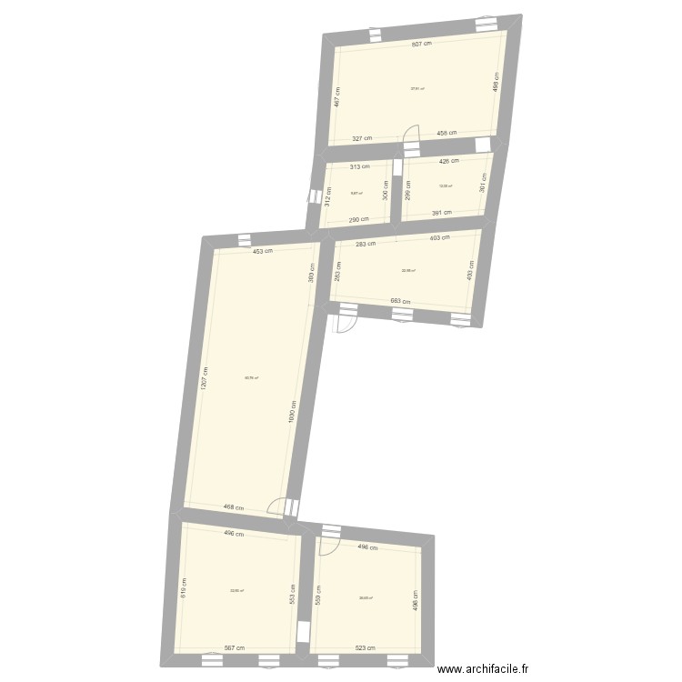 16  CONTI 44. Plan de 15 pièces et 400 m2