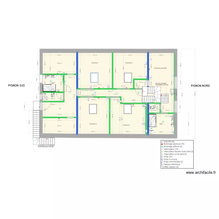 Plan implantation R+1 V3. Plan de 