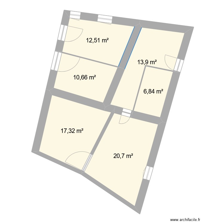 Mey 20241124. Plan de 6 pièces et 82 m2