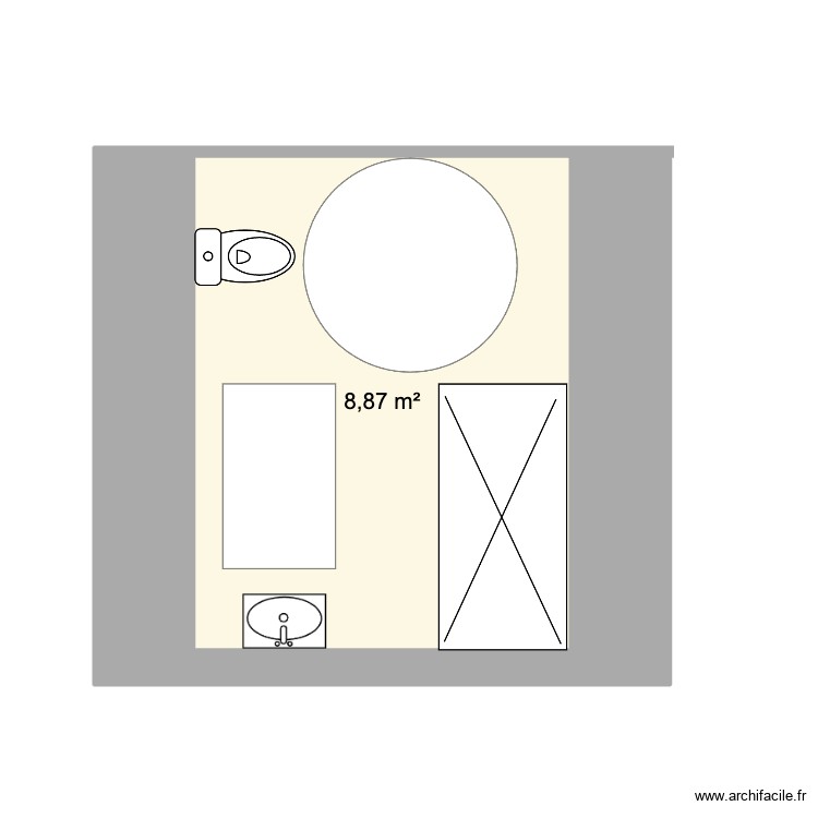 sdb PMR. Plan de 0 pièce et 0 m2