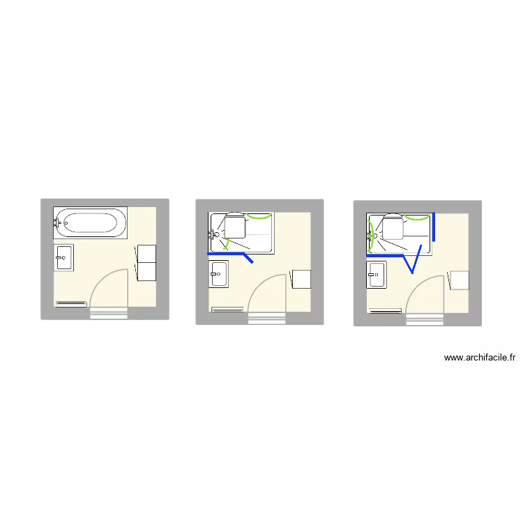 GUND-STRASBOURG. Plan de 3  et 14 m²
