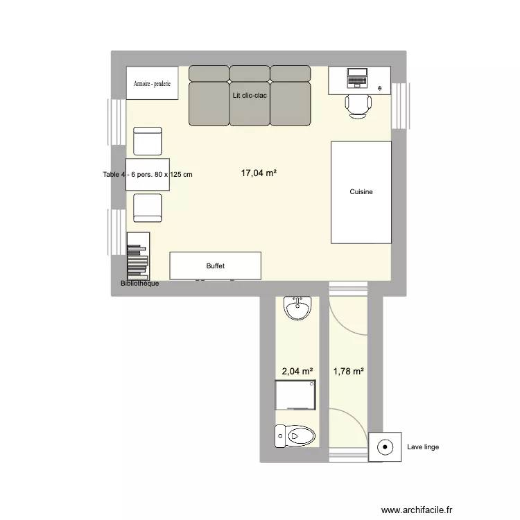 RAPHAEL appart 75002. Plan de 3 et 21 m² RAPHAEL appart 75002. Plan de 3 et 21 m²