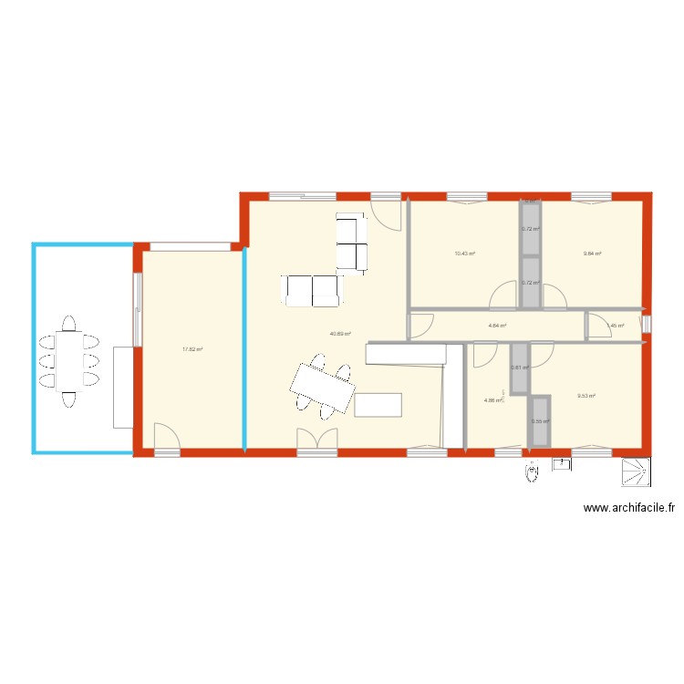 maison duran 2 cuisine. Plan de 13 pièces et 103 m2