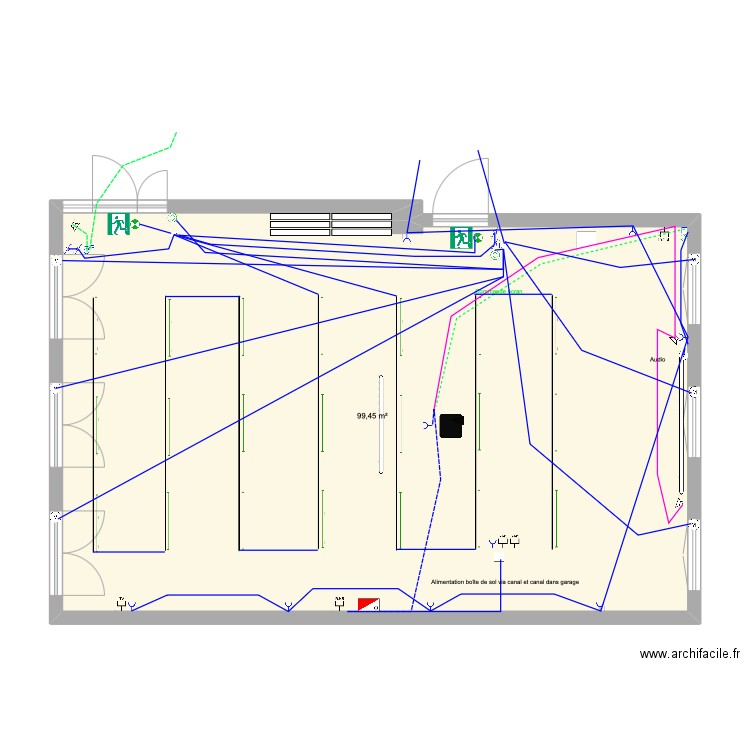 Salle Vulcain 2. Plan de 1 pièce et 99 m2