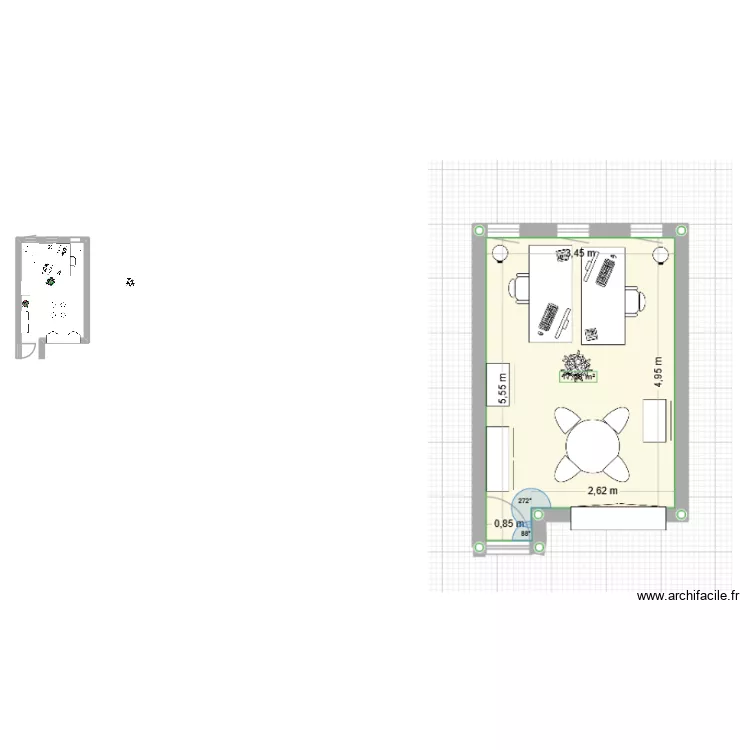 futur bureau. Plan de 