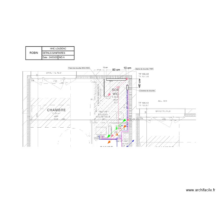 ROBIN_DETAIL SANITAIRES SDE_HHC LOUDEAC. Plan de 0 pièce et 0 m2