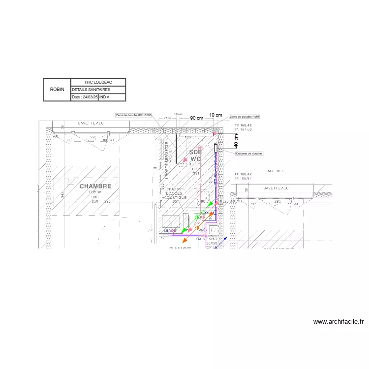 ROBIN_DETAIL SANITAIRES SDE_HHC LOUDEAC. Plan de 
