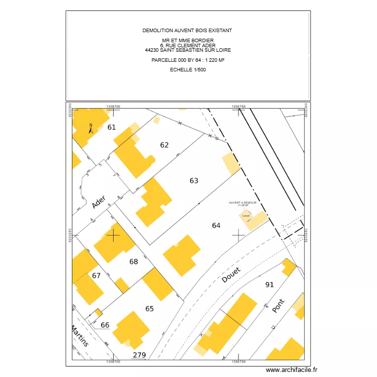 DP BORDIER DEMOL. Plan de 