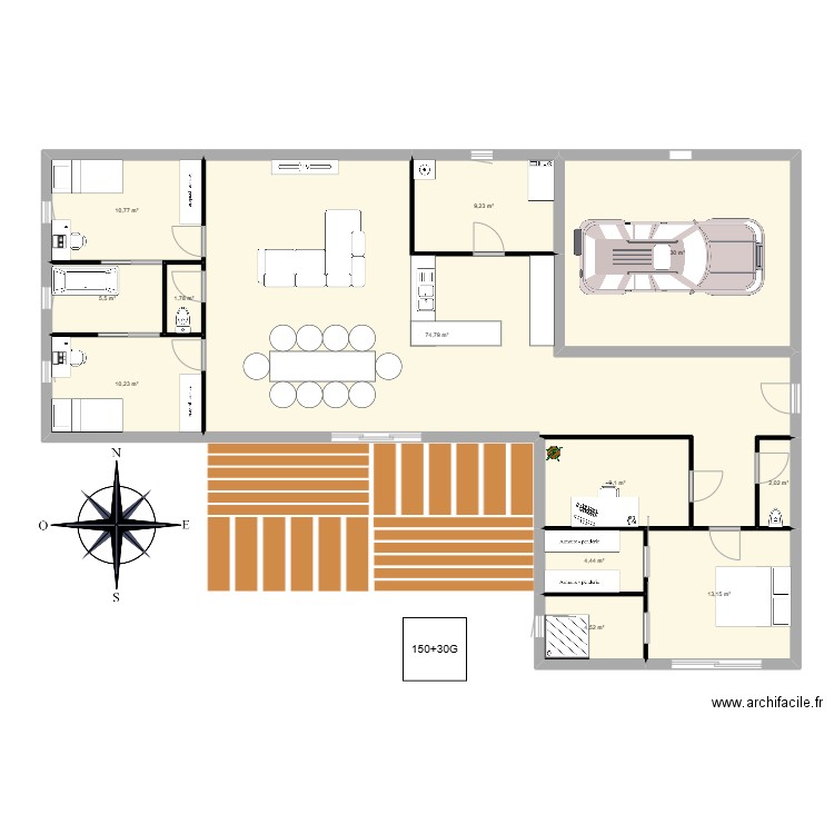 Maison Garrincha 01. Plan de 12 pièces et 176 m2