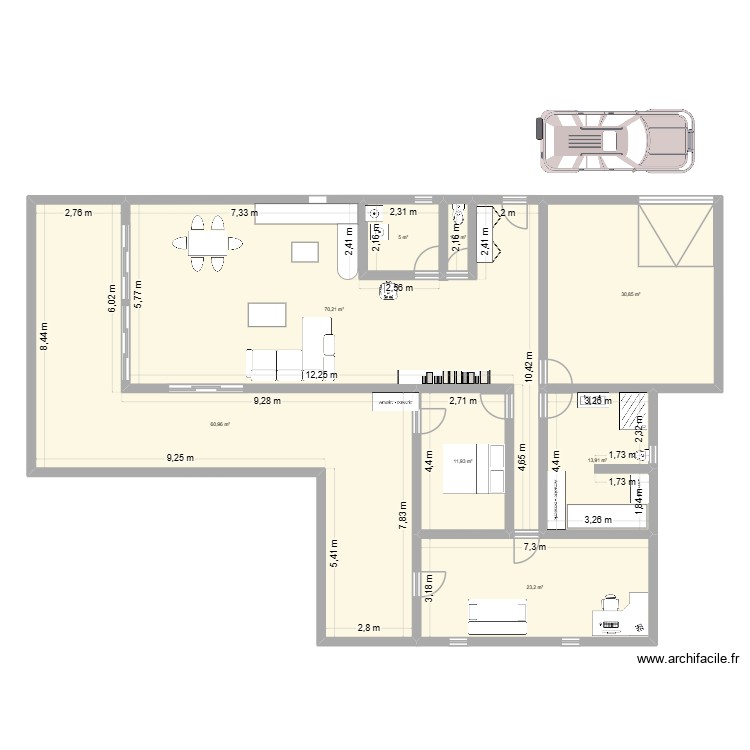 maison 1. Plan de 0 pièce et 0 m2