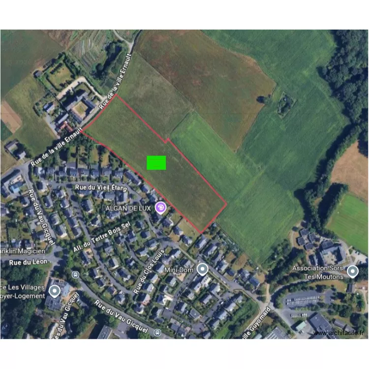 vu parcelles. Plan de vu parcelles. Plan de