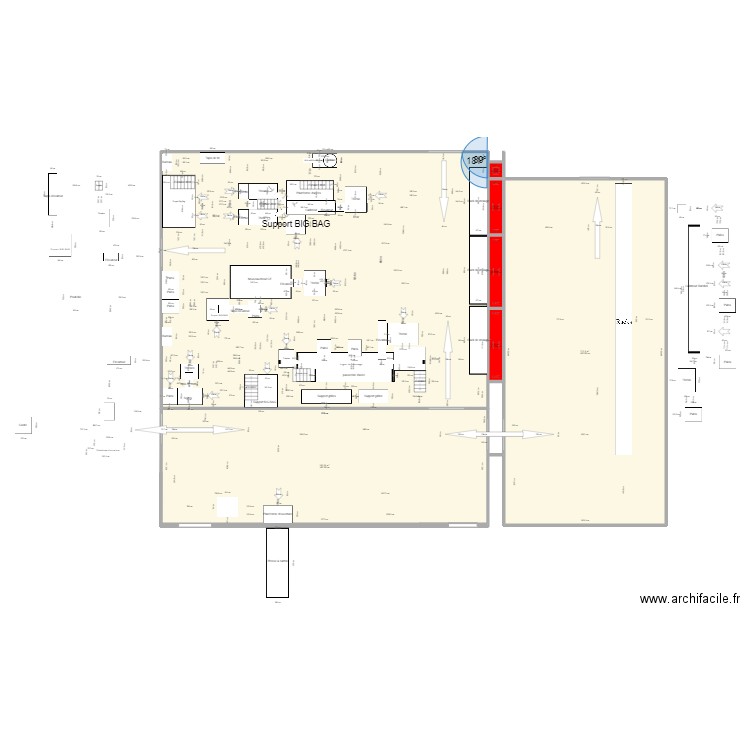 Plan atelier ouverture V7. Plan de 7 pièces et 875 m2
