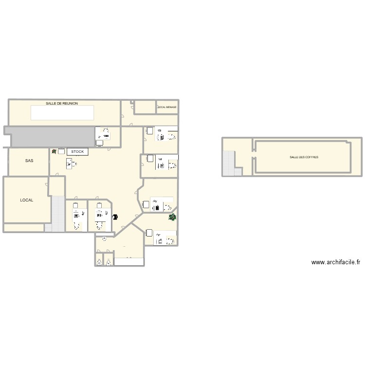 plan agence. Plan de 0 pièce et 0 m2