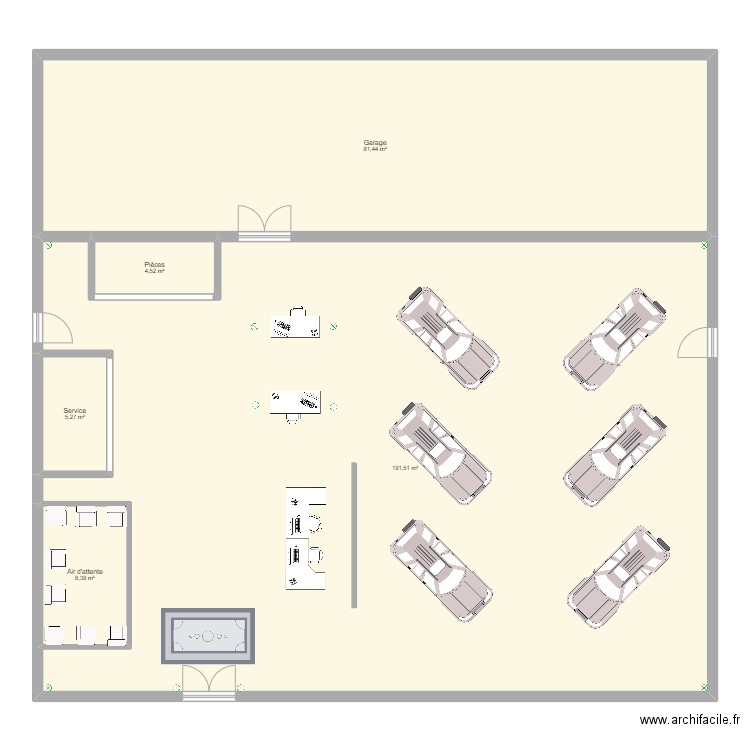 Plan Van-Flip-Life. Plan de 5 pièces et 291 m2