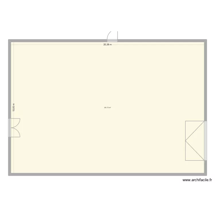 depot. Plan de 1 pièce et 282 m²