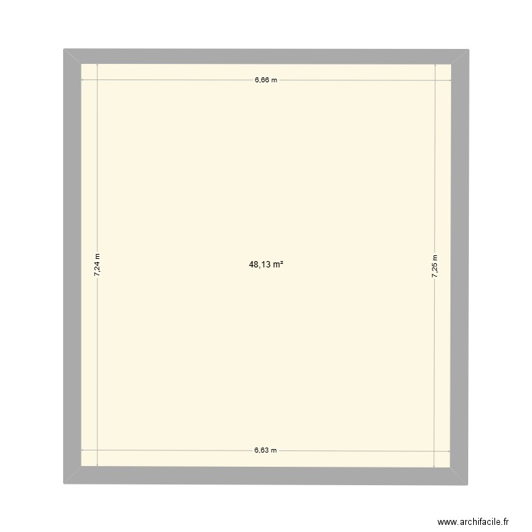 maison2. Plan de 1 pièce et 48 m2