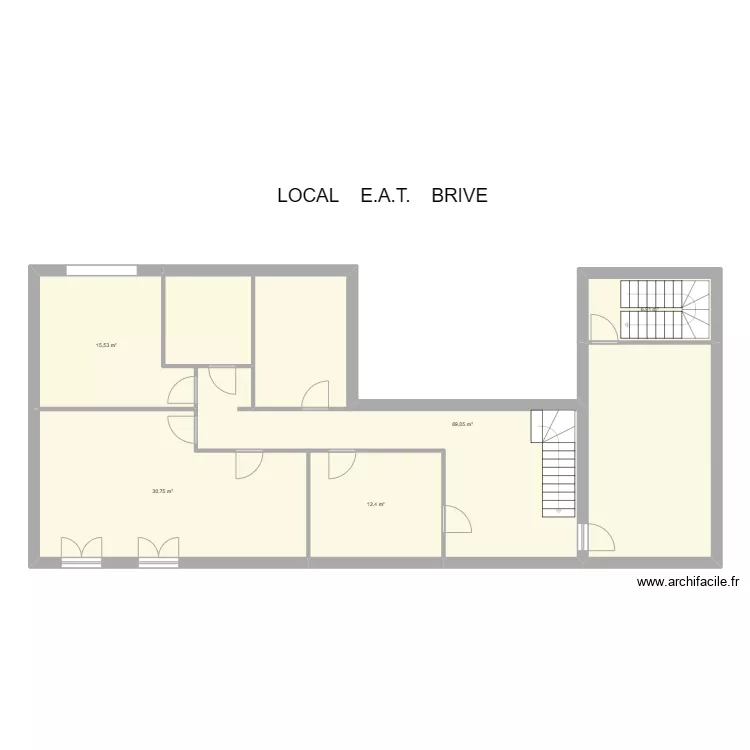 19 BRIVE (EAT 1er  &eacute;tage). Plan de 