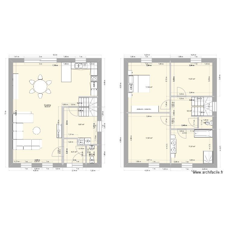 Plan1. Plan de 10 pièces et 140 m2