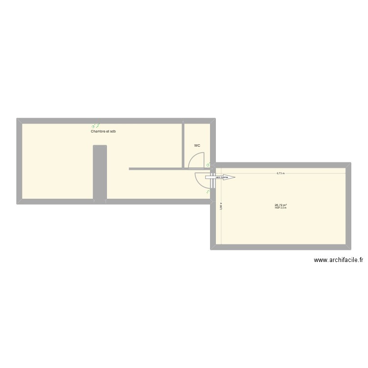 bayel. Plan de 4 pièces et 64 m2