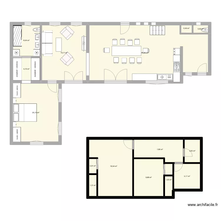 maison. Plan de 