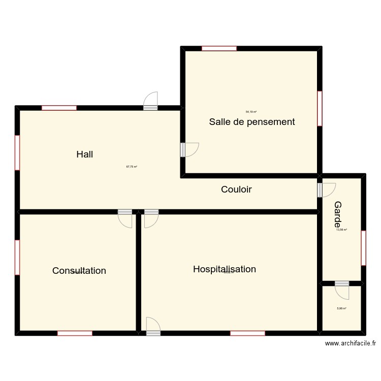 Vu En Plan Houin2. Plan de 6 pièces et 256 m2