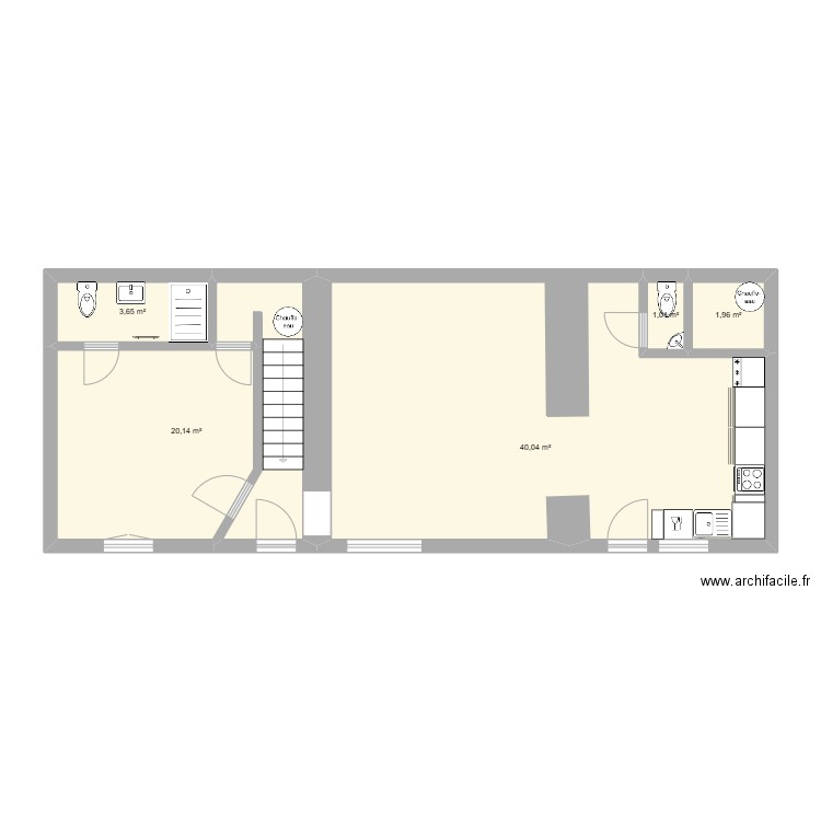 Hameau Gosselin. Plan de 5 pièces et 67 m2