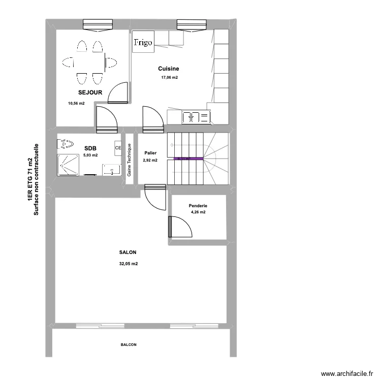 LOT B INDIVIDUELLE 1ER ETAGE 28 01 2024. Plan de 