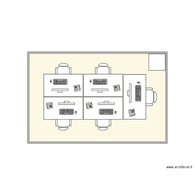 La compagnie du 20e. Plan de 1 pièce et 15 m2