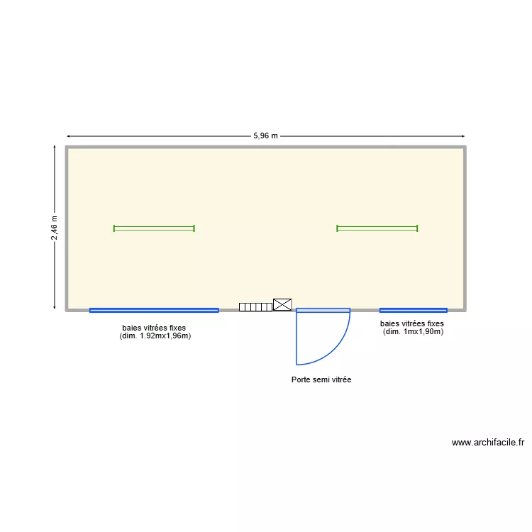 V555. Plan de 1 et 14 m² V555. Plan de 1 et 14 m²