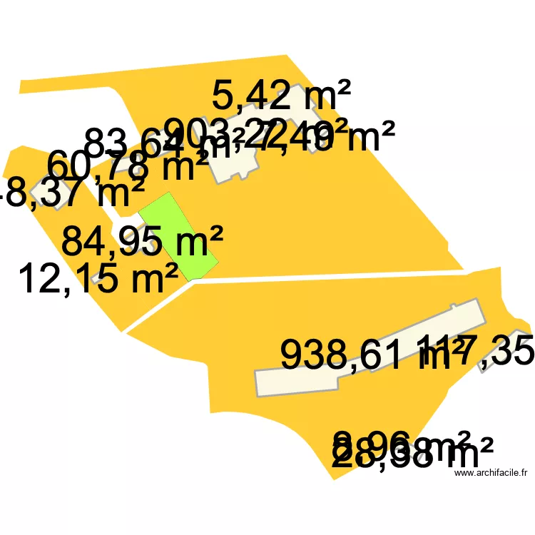 AV217. Plan de 12  et 2399 m²