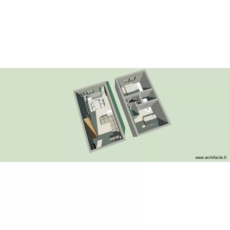 hammamet 2027. Plan de 4 Pièces et 62 m² hammamet 2027. Plan de 4 Pièces et 62 m²