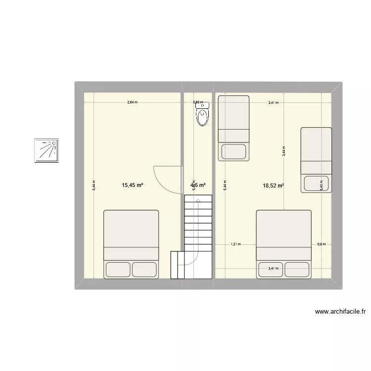 G1 etage bis. Plan de 3 et 39 m² G1 etage bis. Plan de 3 et 39 m²