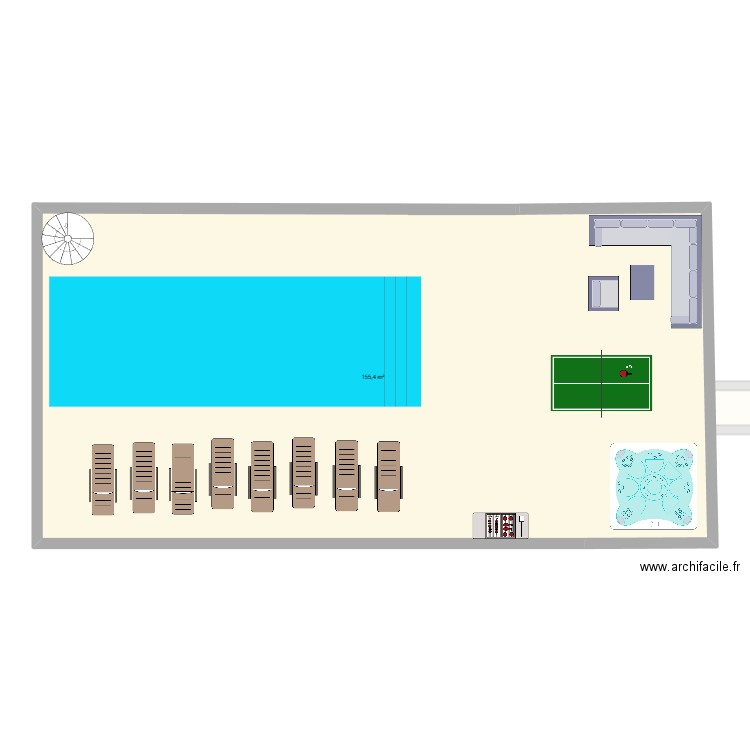 maison mamounette 2044. Plan de 8 pièces et 363 m2